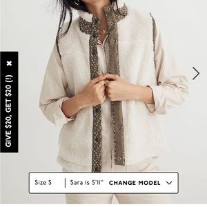 Madewell Faux Shearling Vest